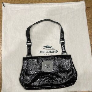 LONGCHAMP black patent leather bag